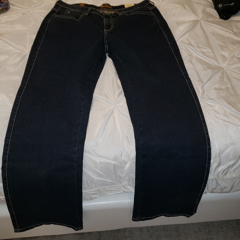 Blue jeans women's wide bottom